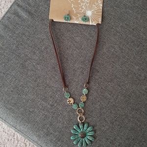 Earrings and necklace